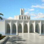 Representación artística del Templo de Brasilia, Brasil.