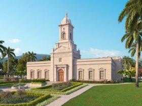 Una representación del Templo de San Pedro Sula Honduras.